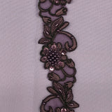 Beaded Corded Lace Trim Organza