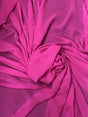 Bright Fuchsia Polyester Chiffon Fabric - Bright Fuchsia, Sheer, 59"-60" Width (1 Yard)
