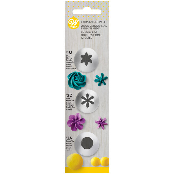 Wilton Extra Large Cake Decorating Tip Set, 3-Piece