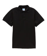 Boys Uniform Polo Shirt Cotton Polyester Fabric - Hunter Green, Pique, Ribbed Collar And Sleeves, Sizes 5-18 (1 Piece)