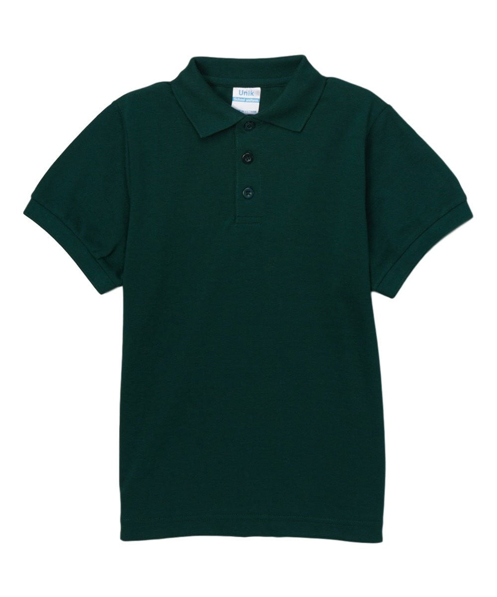 Boys Uniform Polo Shirt Cotton Polyester Fabric - Gold, Pique, Ribbed Collar And Sleeve, Sizes 5-18 (1 Piece)