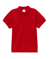 Boys Uniform Polo Shirt Cotton Polyester Fabric - White, Pique, Ribbed Collar And Sleeve, Sizes 5-18 (1 Piece)