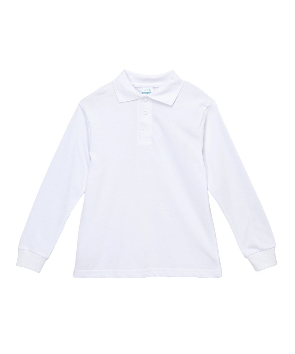 Boys Long Sleeve Uniform Shirt Cotton Fabric - White, Navy, Skyblue, Long Sleeve, School Uniform, Sizes 6-18 (1 Piece)