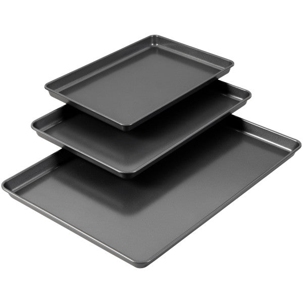 Wilton Perfect Results Premium Non-Stick Bakeware Mega Cookie Baking Set, 3-Piece