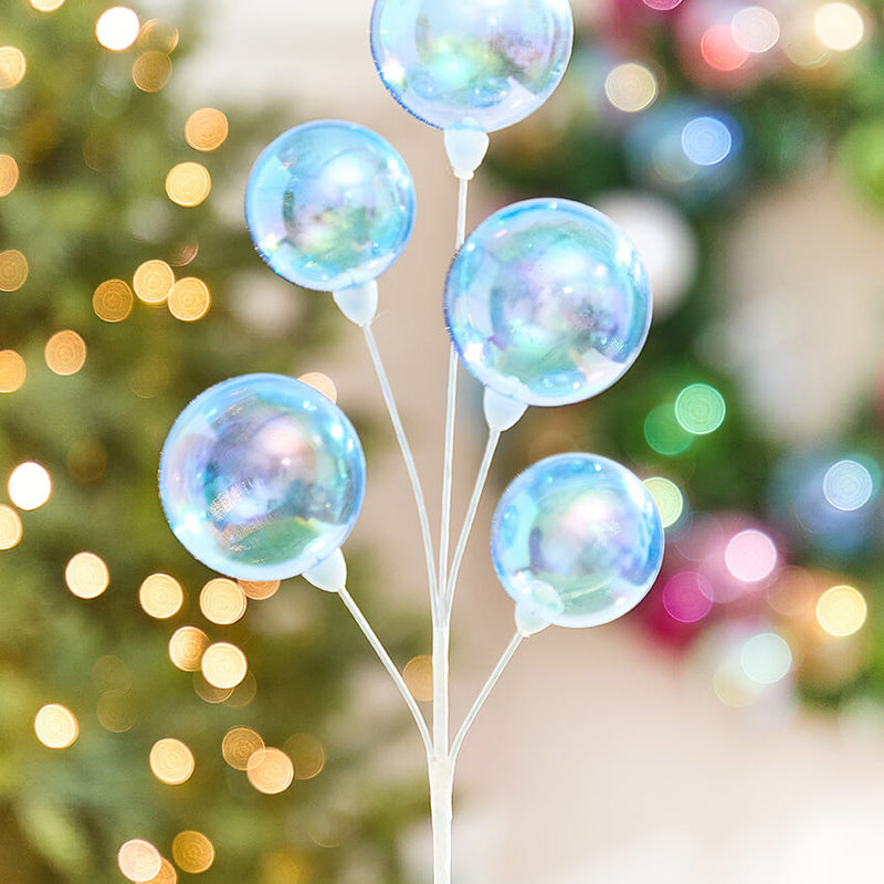 15" Blue Iridescent Ball Pick