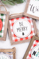 5.5” Wood Holiday Sign Ornament