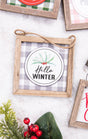5.5” Wood Holiday Sign Ornament