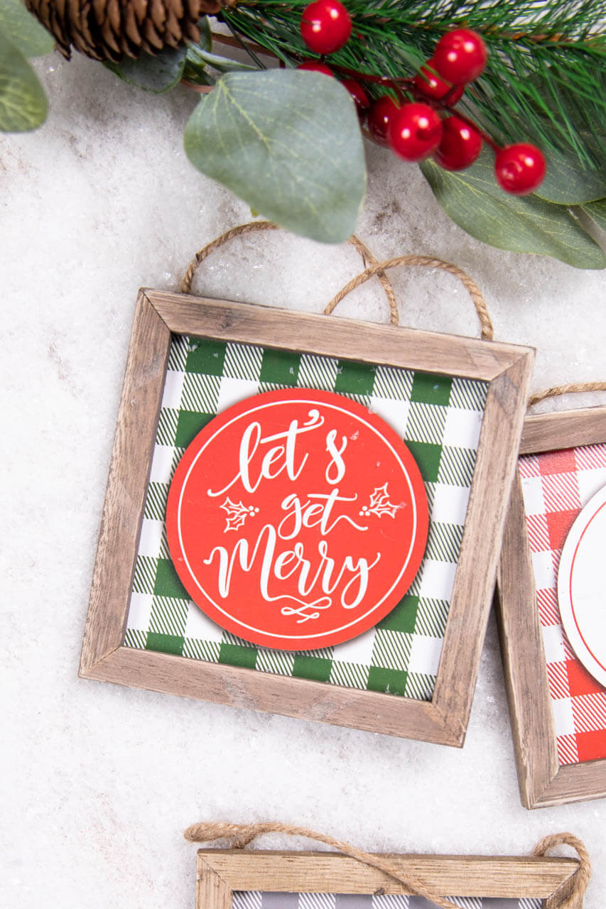 5.5” Wood Holiday Sign Ornament