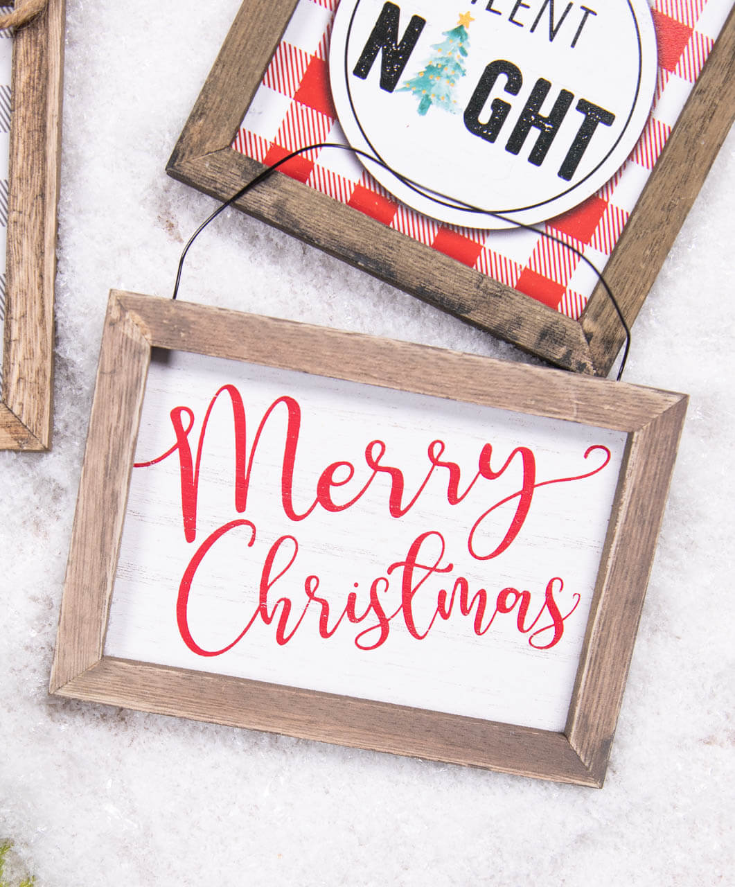 5.5” Wood Holiday Sign Ornament