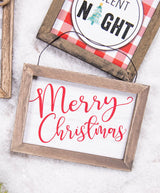 5.5” Wood Holiday Sign Ornament