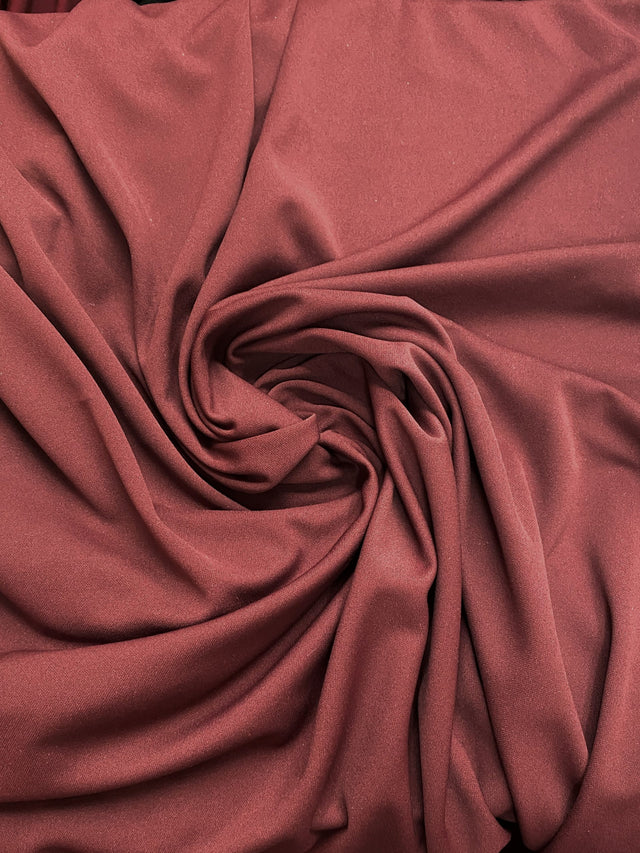 Burgundy Scuba Polyester Fabric - Burgundy, 59"-60" Width