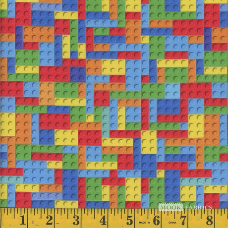 Quilting Cotton Building Blocks Multi Novelty 44/45"
