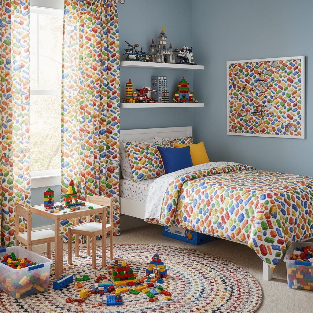 Quilting Cotton Building Blocks Novelty Fabric