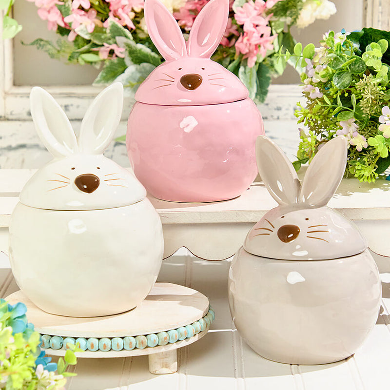 8" Ceramic Bunny Cookie Jar