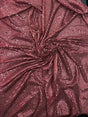 Burgundy Small Confetti Sequin Polyester Fabric - Burgundy Confetti Dot Sequin, 42" Width (1 Yard)