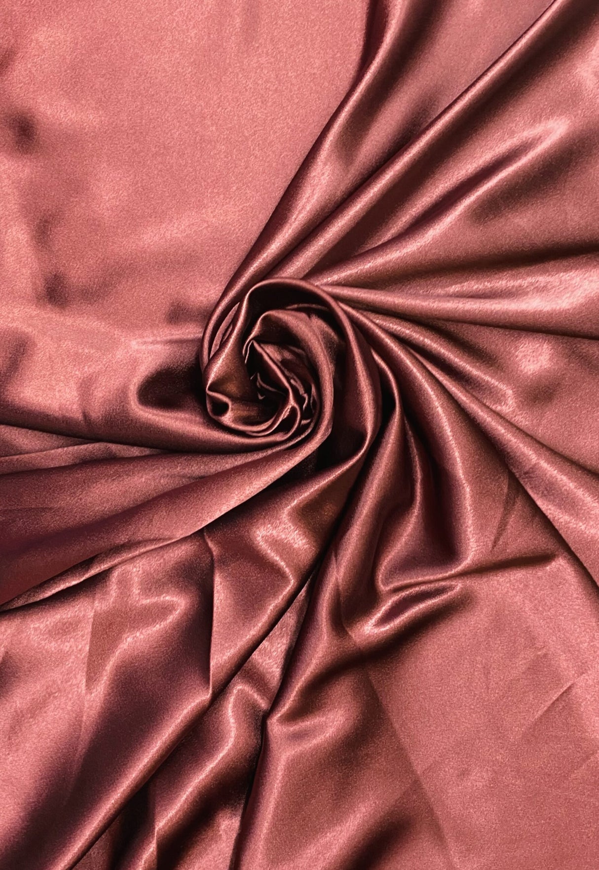 Crepe Satin Polyester Fabric - Burgundy, Shiny, 58" Width (1 Yard)