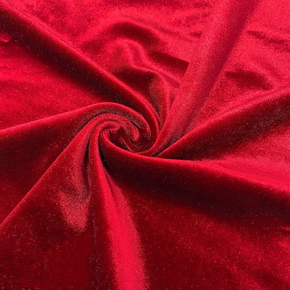 1 Yard Stretch Velvet Fabric Soft Silky 4 Way Stretch for Apparel Costumes 58/60 Inch Width