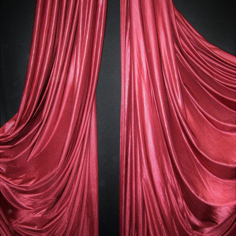 Low Stretch Burgundy Polyester Fabric - Burgundy, 108"-120" Width