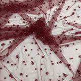 1 Yard Pearl Tulle Fabric Soft Sheer Mesh 58 Inch Width for Bridal Gowns