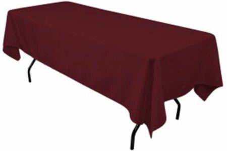 Polyester Rectangular Tablecloth 60x144 Inch – Durable Reusable Table Linen for Weddings, Parties, Banquets & Events