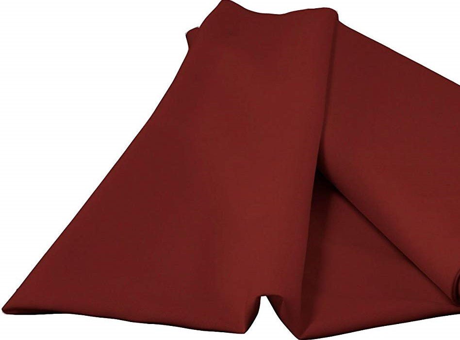 Burgundy Polyester Poplin Fabric - Burgundy Solid, 58/59" Width (1 Yard)