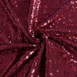 Burgundy Sequin Glitter Embroidery Fabric - Burgundy Sequin, Glitter Embroidery, 1 Yard