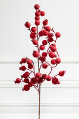 29" Burgundy Flocked Berry Spray