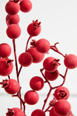 29" Burgundy Flocked Berry Spray