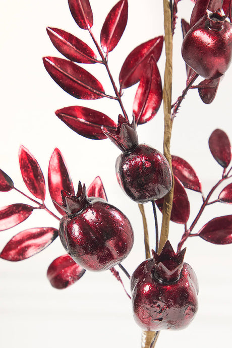 26" Burgundy Metallic Pomegranate Stem