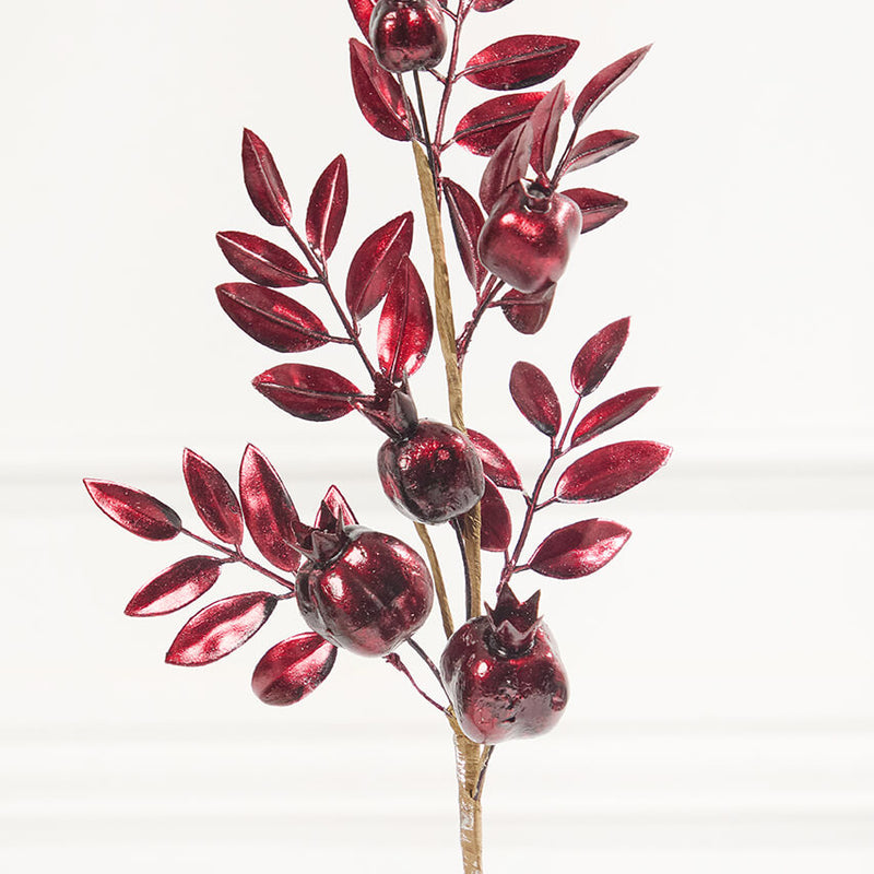 26" Burgundy Metallic Pomegranate Stem