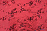 Ribbon Taffeta Polyester Fabric - Embroidered Ribbon Cord, Multiple Colors, 54" Width (1 Yard)