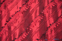 Forest Taffeta Embroidery Polyester Fabric - Hanging Leaf Pattern, 54" Width, Multiple Colors (1 Yard)