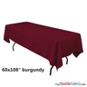 Banquet Polyester Fabric - 60" X 108", Solid Color Tablecloth, 180 GSM (By Piece)
