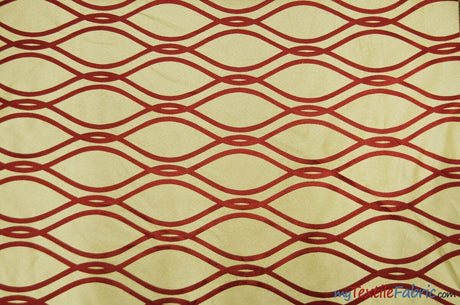 Elliptical Jacquard Polyester Fabric - Reversible Modern Geometric Pattern, 58/60" Width, Multiple Colors (1 Yard)