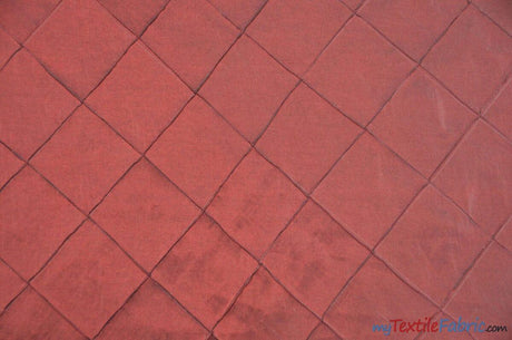 Taffeta Pintuck Fabric - 4" X 4" Diamond Pattern, 58" Width, Multiple Colors (1 Yard)