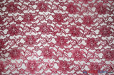 Raschel Lace Polyester Fabric - Floral Sheer Lace, 58/60" Width (1 Yard)