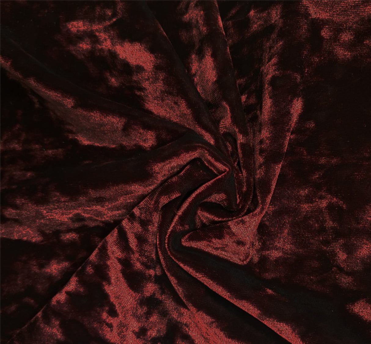 1 Yard Stretch Velvet Crushed Burgundy Apparel Fabric Polyester Spandex Soft Drapey Holiday Material 58 60 Inches width