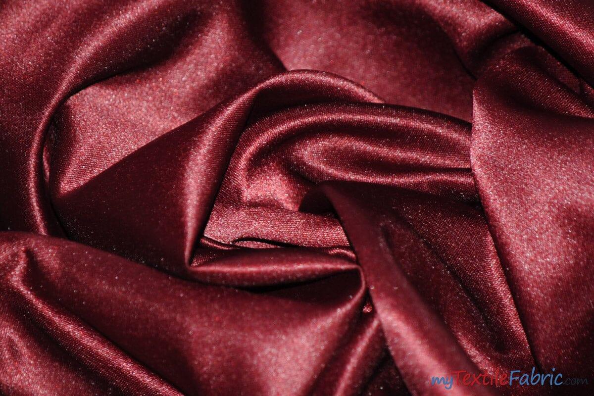 Stretch Matte Satin Peau De Soie Polyester Fabric - Solid, 58/60" Width (1 Yard)