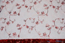 Dahlia Organza Embroidery Polyester Fabric - Embroidered Floral Sheer With Sequins Embellishment, 54" Width (1 Yard)
