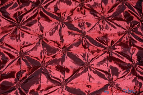 Pinwheel Button Taffeta Polyester Fabric - Pinwheel Button Texture, 48" Wide, Multiple Colors (1 Yard)