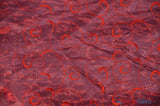 Swirl Organza Polyester Fabric - Embroidered Swirl Sheer, 52/54" Width, Multiple Colors (1 Yard)