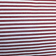 Cotton Lycra Burgundy and White 1/4" Stripe Knit Fabric