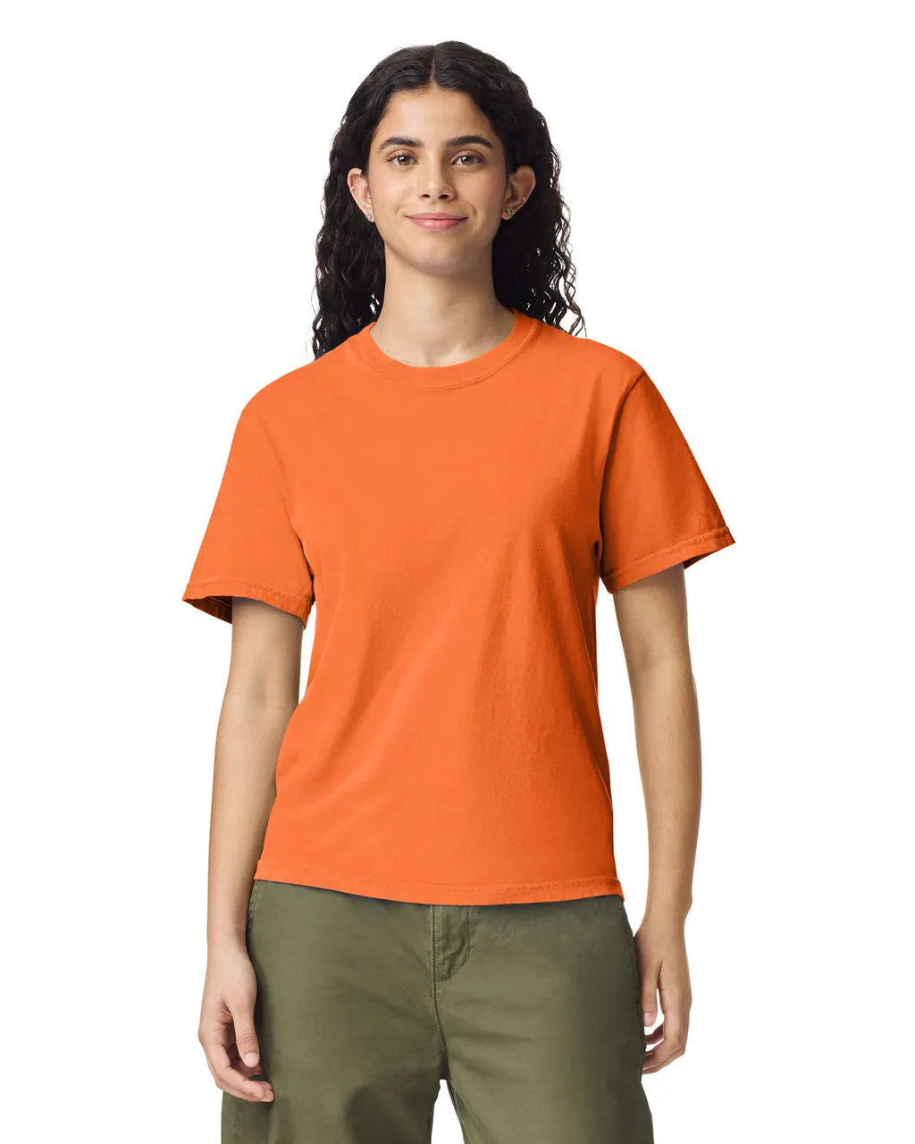 Comfort Colors 1717 Adult Tee Cotton Fabric - Burnt Orange, Semi-Fitted, 4.5 Oz/Yd² (1 Unit)