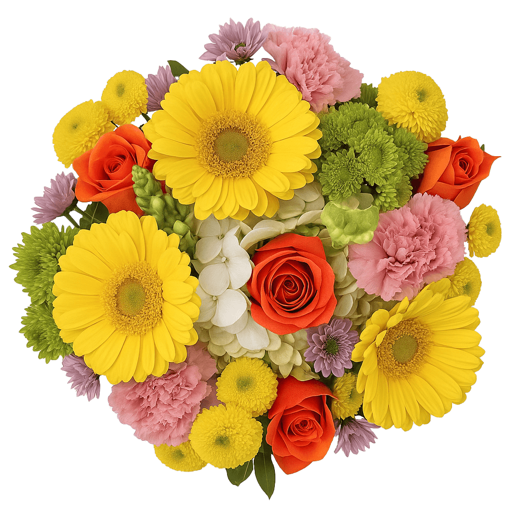 Tanned Skin Flower Bouquet Fresh Mixed Arrangement