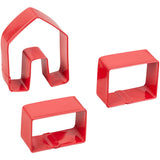 Wilton Metal 3-D Gingerbread House Mug Hugger Cookie Cutter Set, 3-Piece