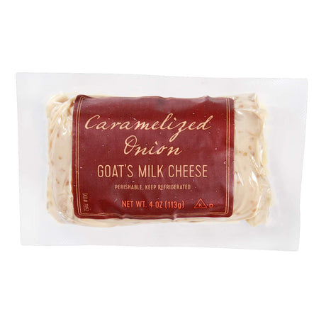 Caramelized Onion Goat Milk Cheese Sweet Savory Goat Cheese Log for Cheese Boards and Spreads