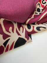 Silk Floral Fabric Multicolour Italian