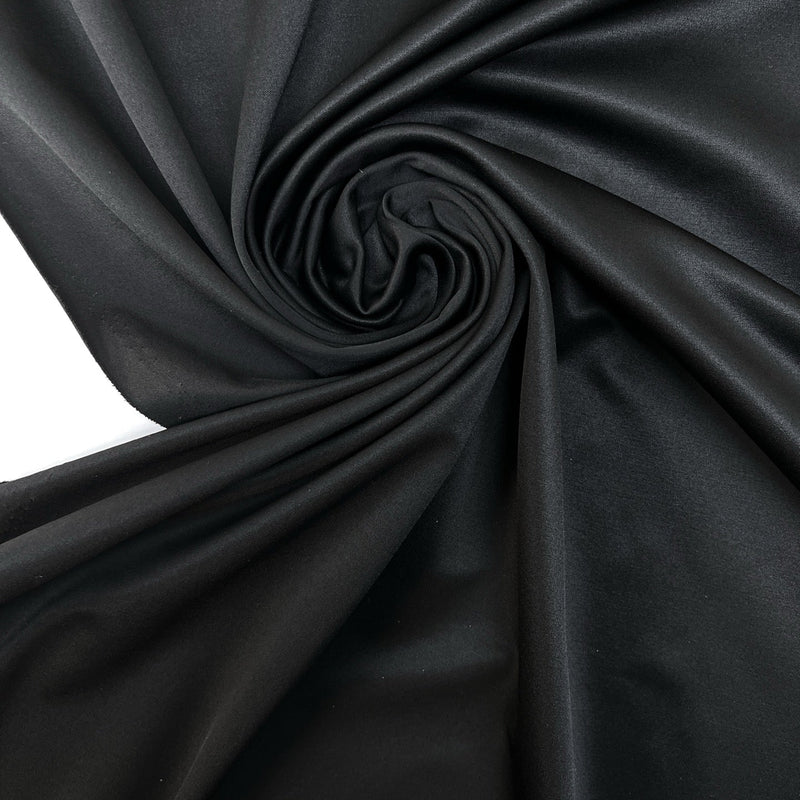 Black Stretch Knitted Fabric