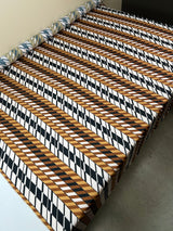 Polyester Sateen Printed Brown Black