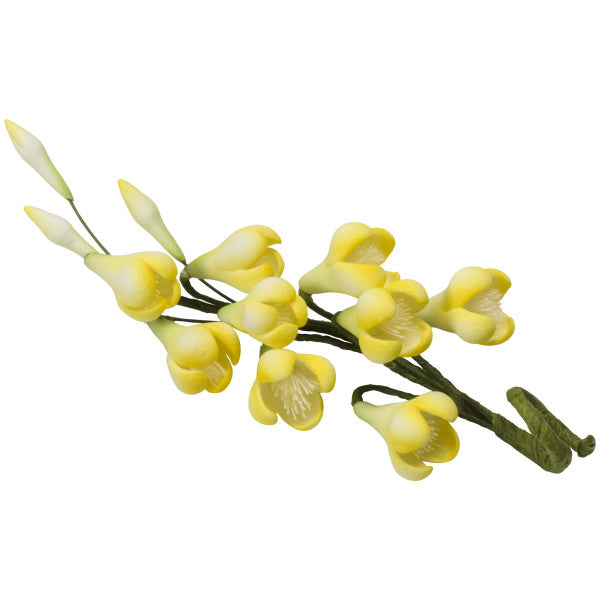 Yellow Bell Flowers - Gum Paste Flowers cake topper